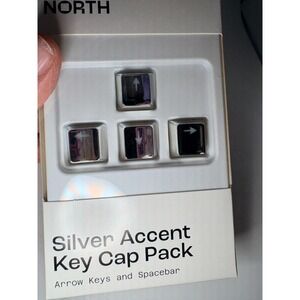 North Silver Accent Key Cap Pack Arrow Keys Spacebar for Mechanical Keyboards